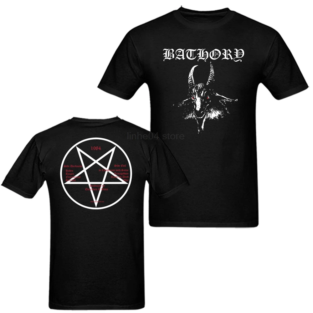 Bathory Goat Rock Black Metal 1984 футболка для мужчин и большого размера S XXXL|Мужские футболки| |
