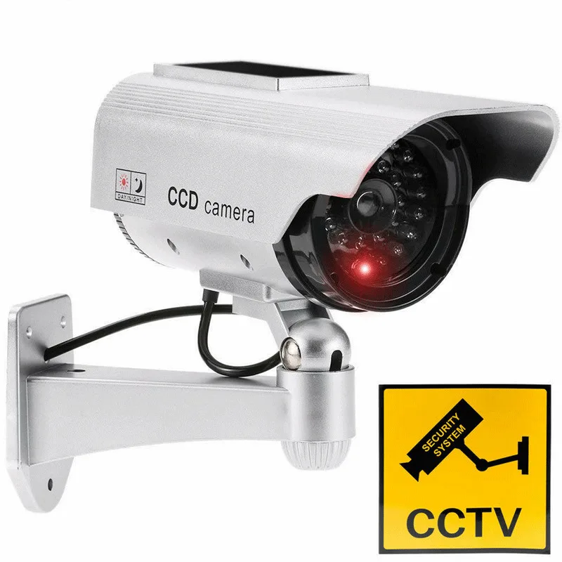 Поддельный манекен видеонаблюдения CCTV Красный вспышка ИК наружная/Внутренняя