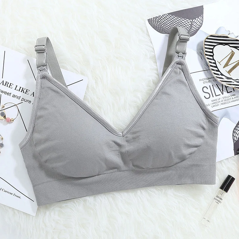

TFSCLOIN nursing underwear pregnant women bra summer wireless thin nylon pregnancy bras anti-sagging push up nursing bra