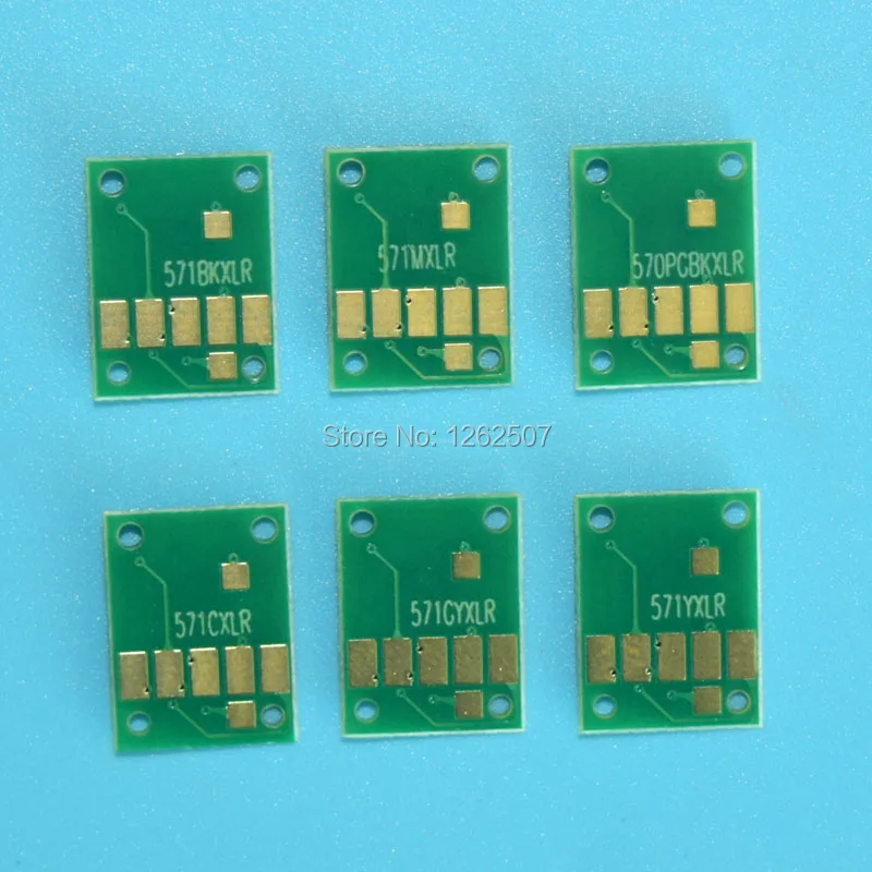 PGI570 CLI571 6 видов цветов тонер-картридж с чипом автосброса для canon PGI-570 PGI 570 CLI 571 MG5750
