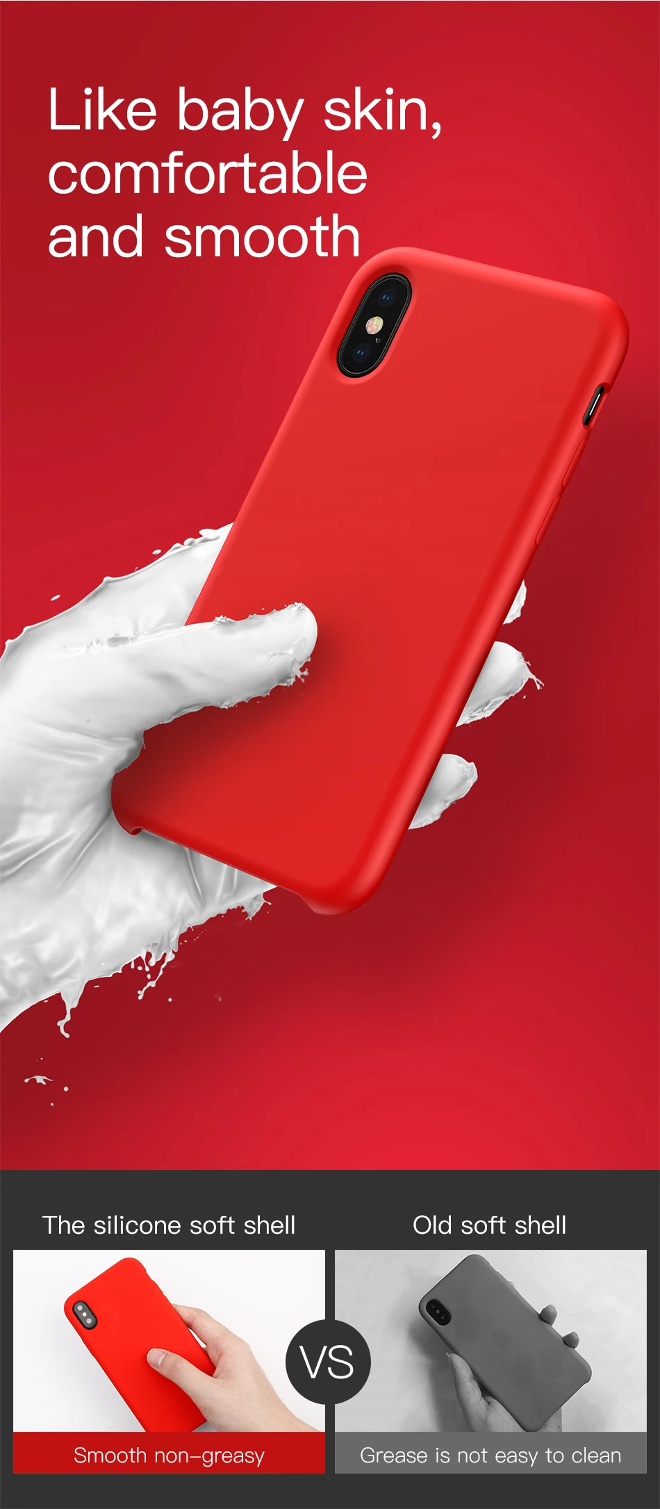 Роскошный жидкий силиконовый чехол Baseus для iPhone Xs Max, ультратонкий, гладкий Чехол карамельного цвета для iPhone Xs Max XR, чехол для телефона