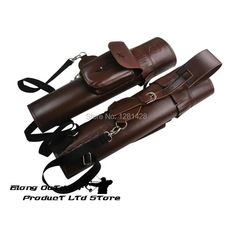 1X Elong бренда из искусственной кожи Колчан с подтяжками для охотничий лук стрелка