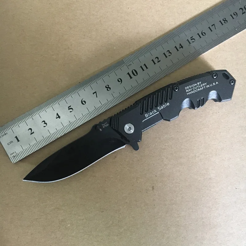 Small size 12 шт./лот тактический черный холодной 217 складной карманный Ножи Нержавеющая сталь выживания Ножи Отдых спасения Ножи для шашлыков Охота Инструменты - Цвет: Small size