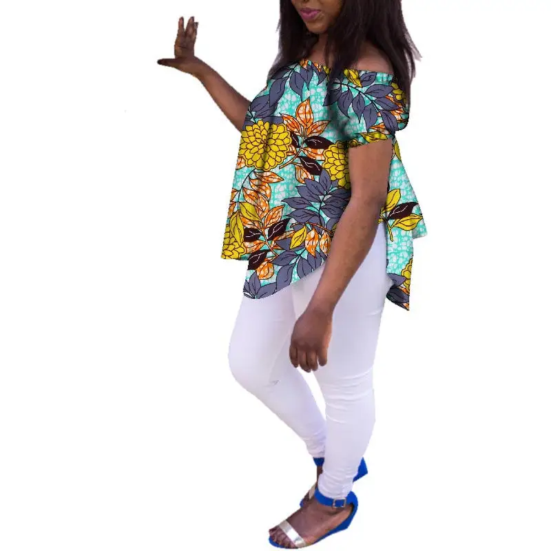African Skirt For Women 2019 Batik Brief Style Dashiki Dresses Short Sleeve Plus Size Bazin Riche | Тематическая одежда и