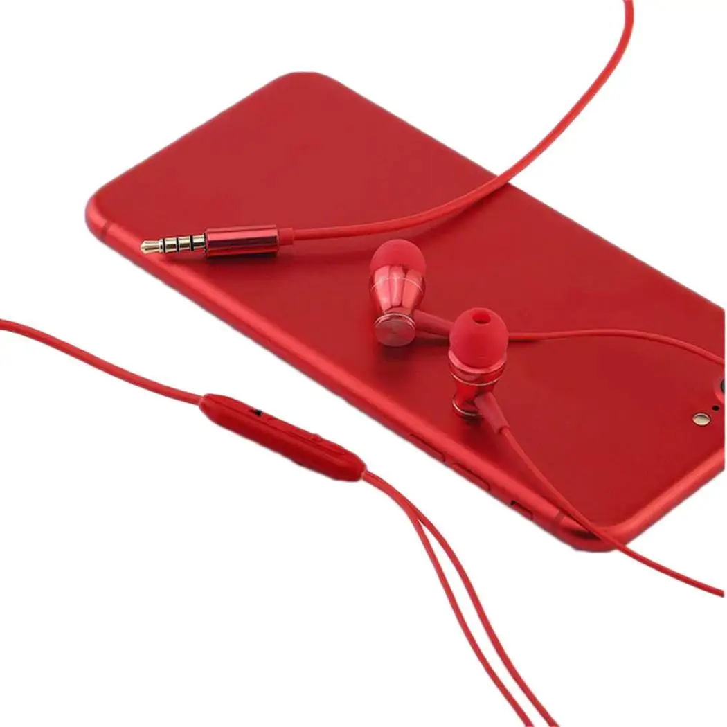3.5mm Jack Wired Earphone Button Control For Phone Ear Hanging Music Call Function With Microphone Headset Black | Электроника