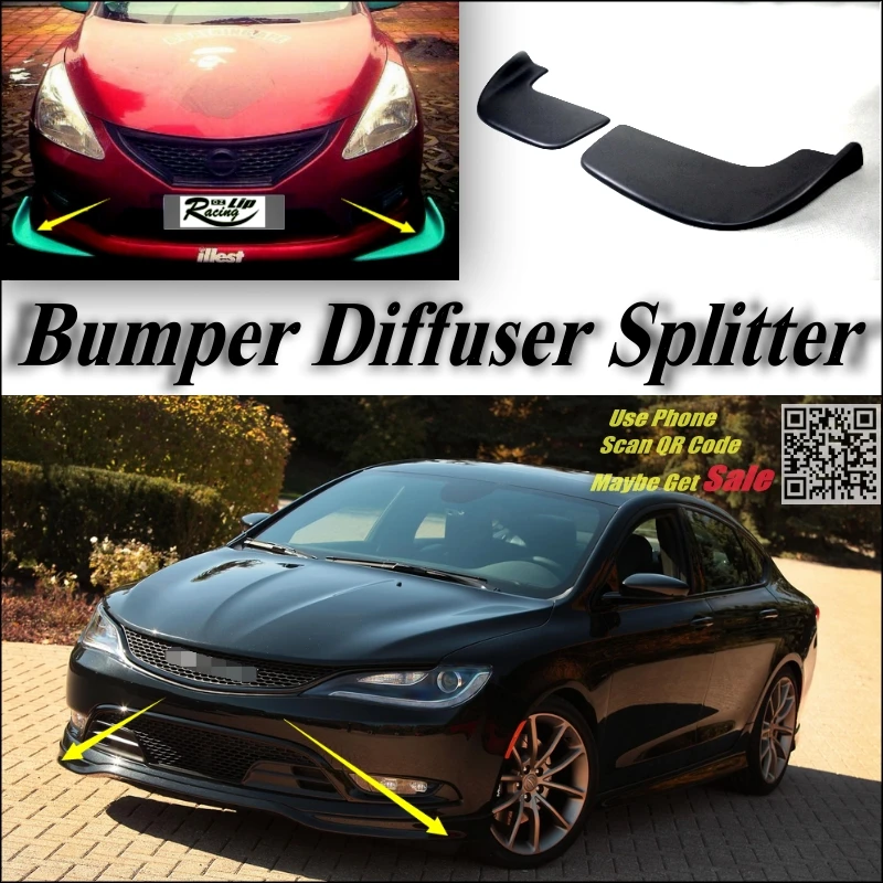 Автомобиль Splitter Диффузор Бампер Canard Lip Для Chrysler 200 Для Lancia флавия Тюнинг Обвес/Передний Дефлектор Автомобиля Лоскут Fin Чин