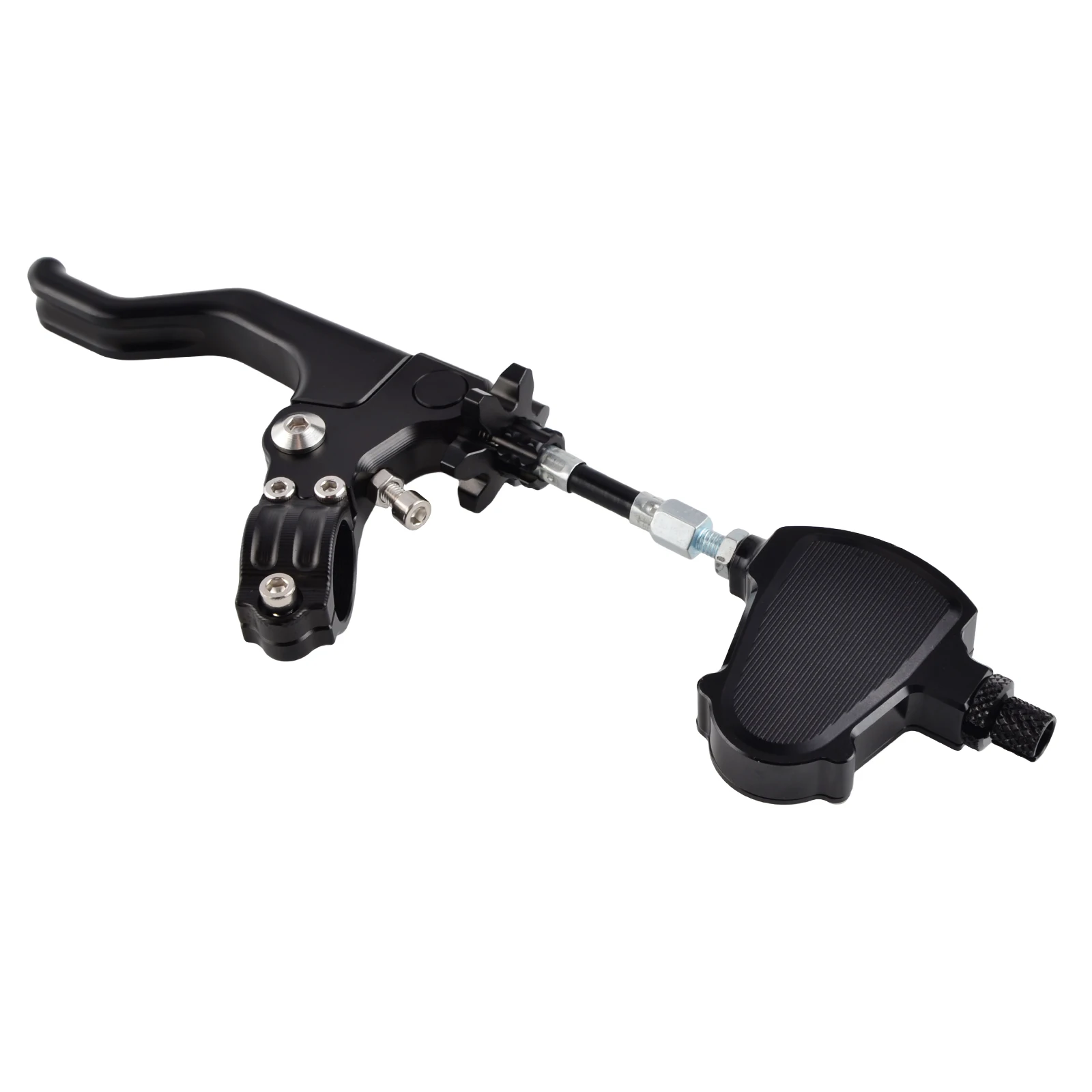 Set Black Короткие трюк рычаг сцепления легкого выжима кабельного Системы для Kawasaki Z650 Z750 Z900 Z800 Z1000 ZX6R ZX10R KX125 KX250 KX250F KX450F KLX - Цвет: Set Black
