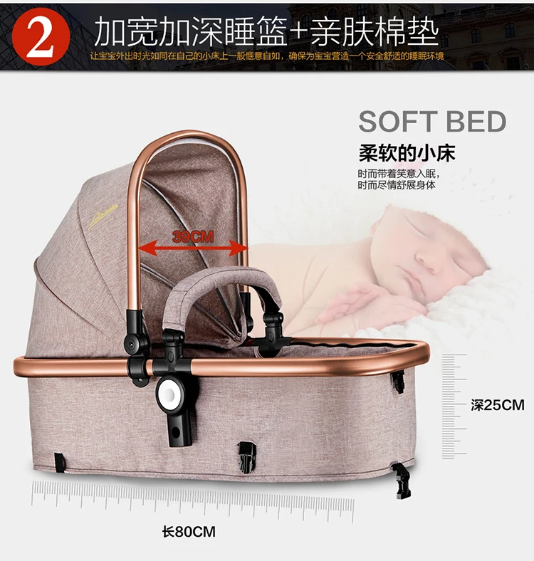 Европейская детская коляска 3 в 1 складные коляски для детей Система путешествий