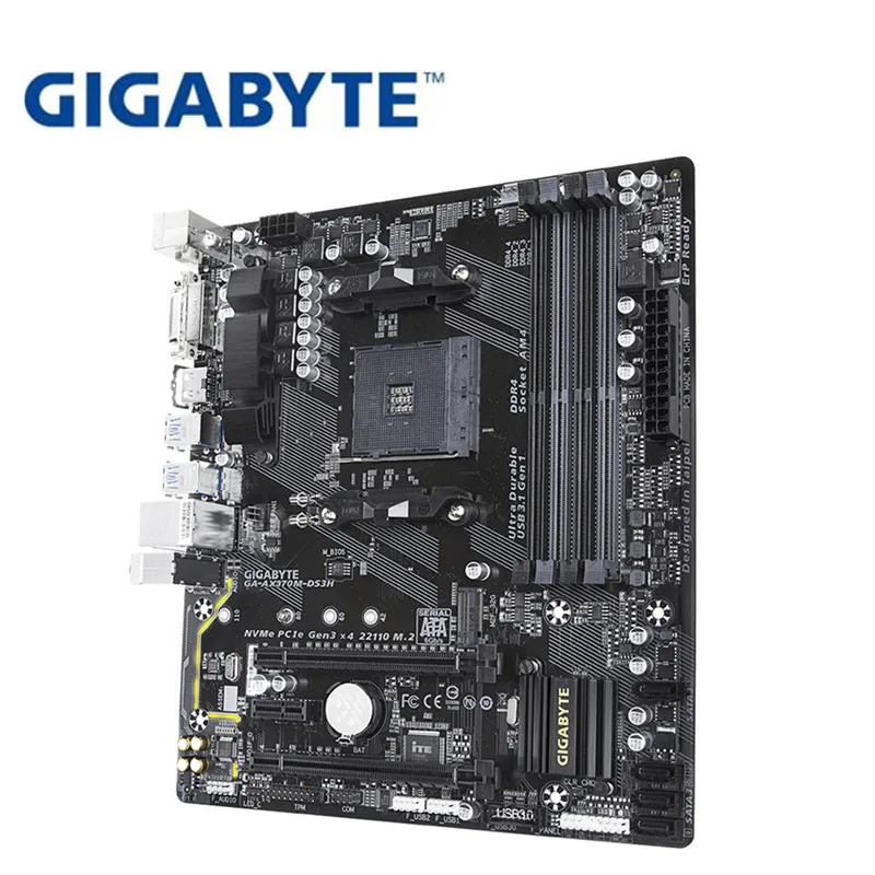 Для Gigabyte GA-AX370M-DS3H оригинальная новая системная плата AMD Socket LGA 1151 DDR4 USB3.0 SATA3.0 AM4 игровая M-ATX маленькая плата