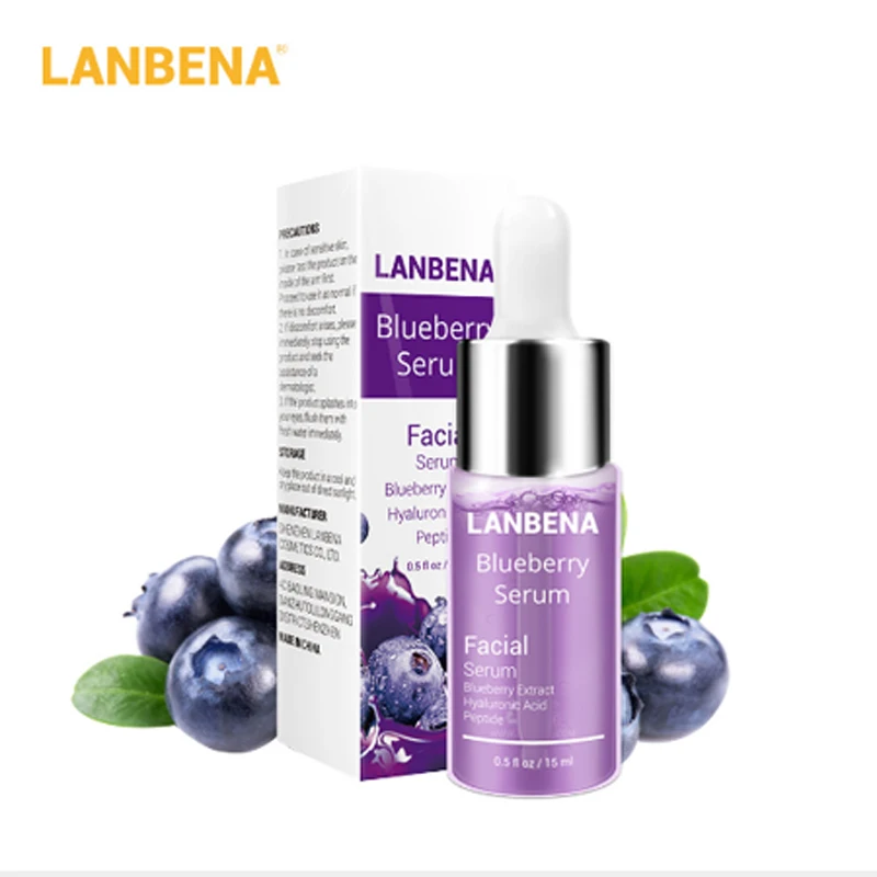 LANBENA черника Гиалуроновая кислота сывороточная эссенция масло Увлажняющая сыворотка против старения увлажняющая уход за кожей отбеливание ярче - Вес нетто: Blueberry surum