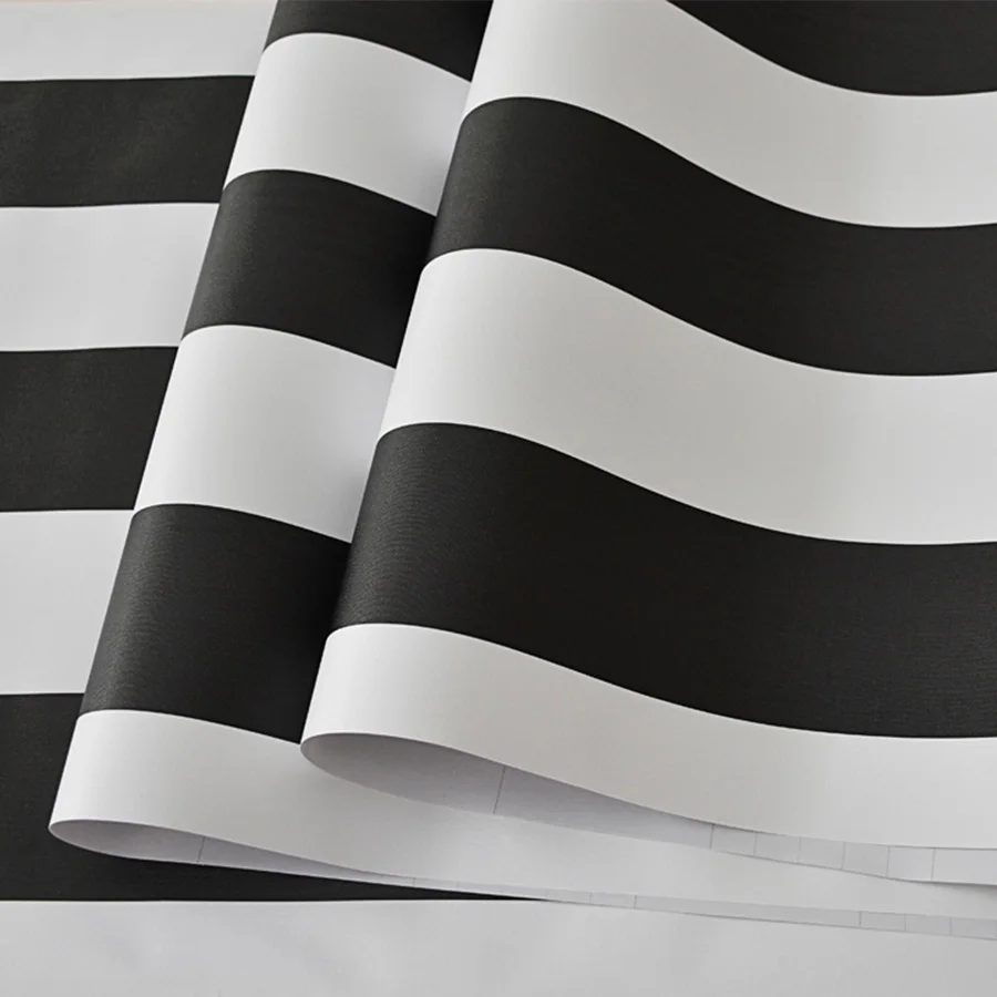 Black gray strip Толстая самоклеящаяся матовая настенная бумага, наклейка для спальни, общежития, кухни, водонепроницаемая маслостойкая наклейка для мебели, шкафа, наклейка для ремонта - Цвет: Black gray strip