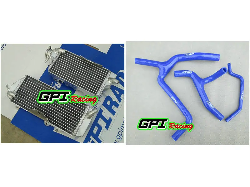 aluminum racing Radiator +GREEN HOSE for Kawasaki KXF450 KX 450F KX450F 10 11 12 13 14 2010 2011 |