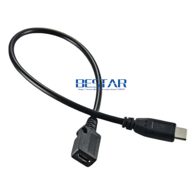 

(100pcs/lot) 25cm 90 degree angle & Straight USB 3.1 Type-C USB-C Male To Micro USB 2.0 5P 5pin Female Data Cable for Nexus 5X