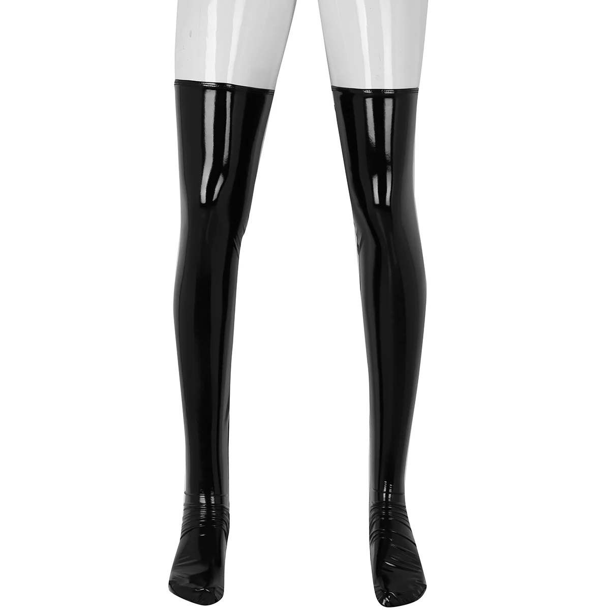 Модные мужские противоскользящие мягкие эластичные Wetlook лакированные кожаные