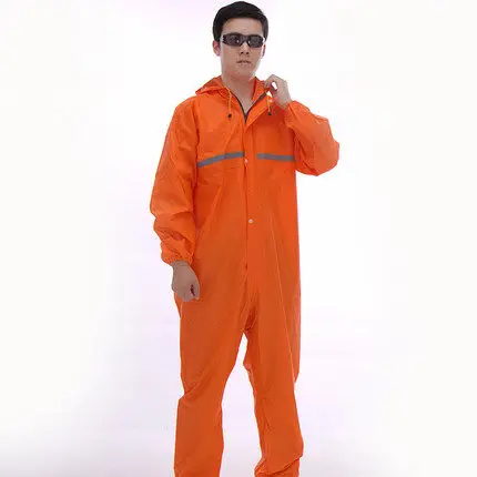 Adult Motorcycle Raincoat Waterproof Reflective Outdoor Work Professional impermeable Rainwear Men Rain Coat Cover Hooded LZO106 | Дом и сад