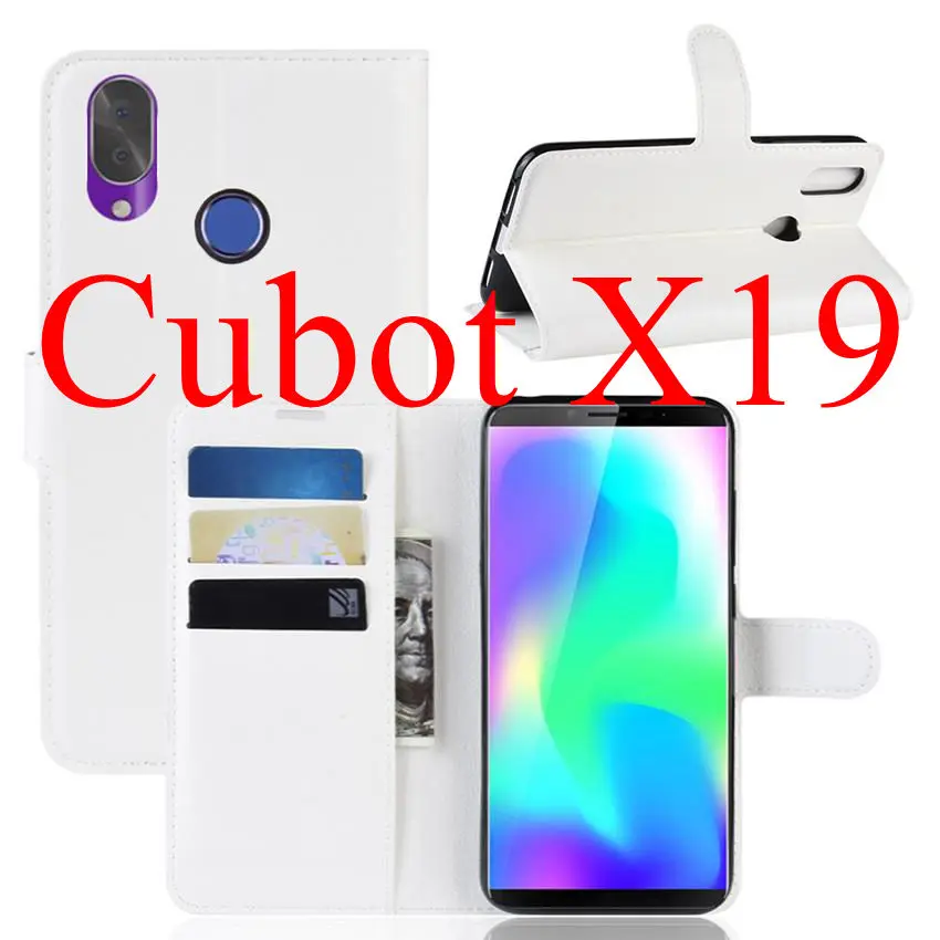 Чехол для телефона Cubot X19 откидная Обложка на заднюю панель из искусственной кожи
