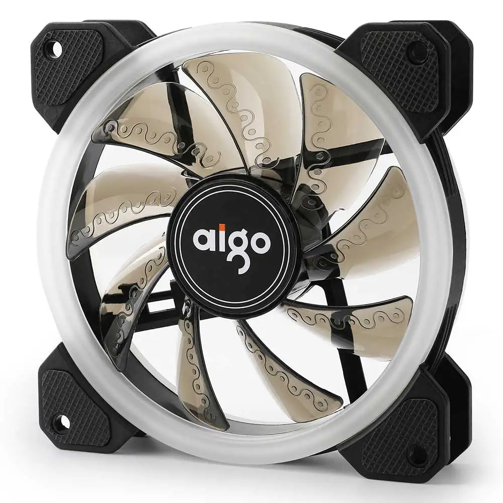 Aigo DR12 ПК охлаждающий вентилятор в корпусе для компьютера 12V регулируемый светодиодный RGB охлаждающий вентилятор 120 мм бесшумный вентилятор ПК кулер с ИК-пульт дистанционного управления