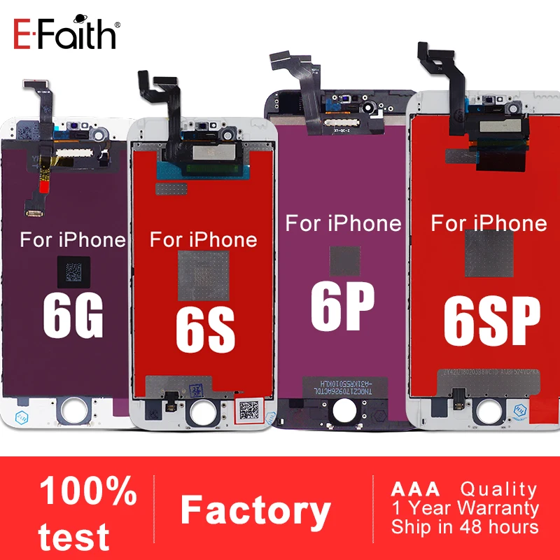 EFAITH 5 шт. сенсорный экран ЖК-дисплей для iPhone 6 6S плюс запасные части узла ЖК-дисплея