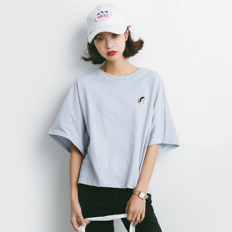 Высокая Эластичность Повседневная футболка для женщин Лето o образным вырезом с