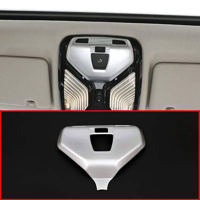 

Матовая Серебристая Рамка для автомобильной лампы для чтения на крыше для BMW 5 серии G30 X4 G02 2017 2018 ABS, обшивка для BMW 7 серии G11 G12 2016-2018