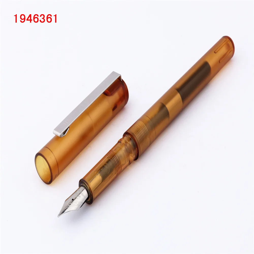 JINHAO 991 прозрачная перьевая ручка кофейного цвета новые студенческие Детские