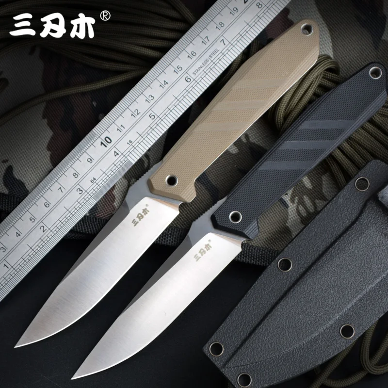 Sanrenmu S758 нож с фиксированным лезвием ножом 8cr13mov лезвие G10 Ручка для кемпинга охоты
