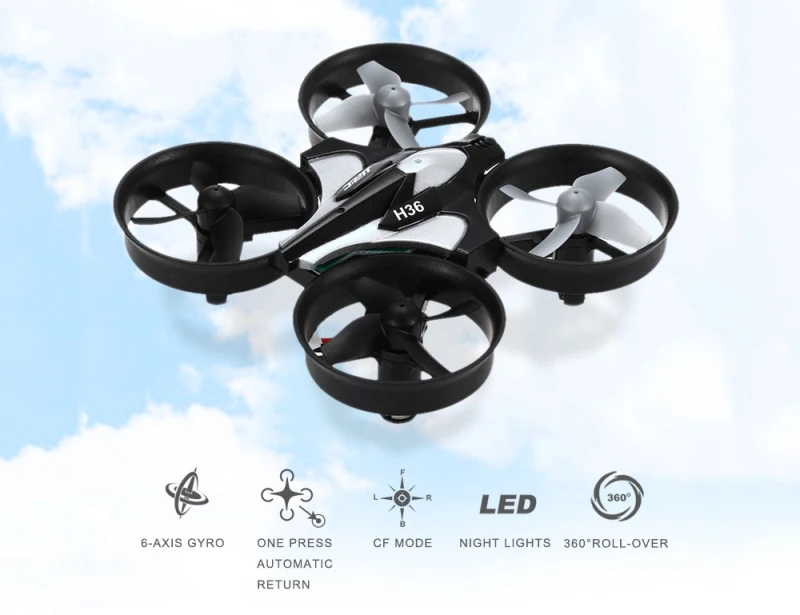 H36 мини Дрон 2 4G 6 Axis RC микро Квадрокоптеры скорости с безголовым режимом один ключ