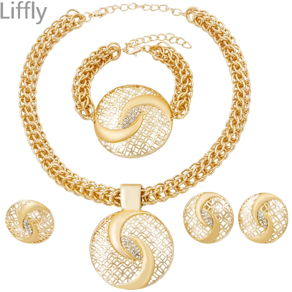 Женские Ювелирные наборы Liffly Charm ювелирные из золота в африканском стиле