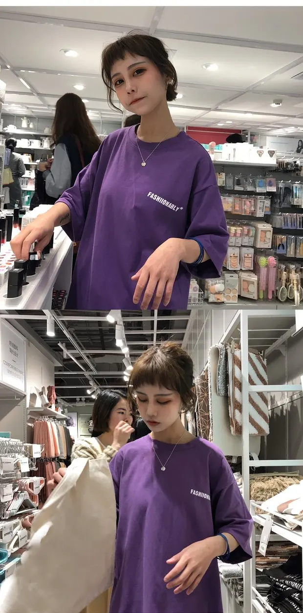 YouGeMan весна лето корейский стиль Ulzzang Harajuku Письмо печати все-матч короткий рукав Футболка для женщин Повседневная рубашка Топ