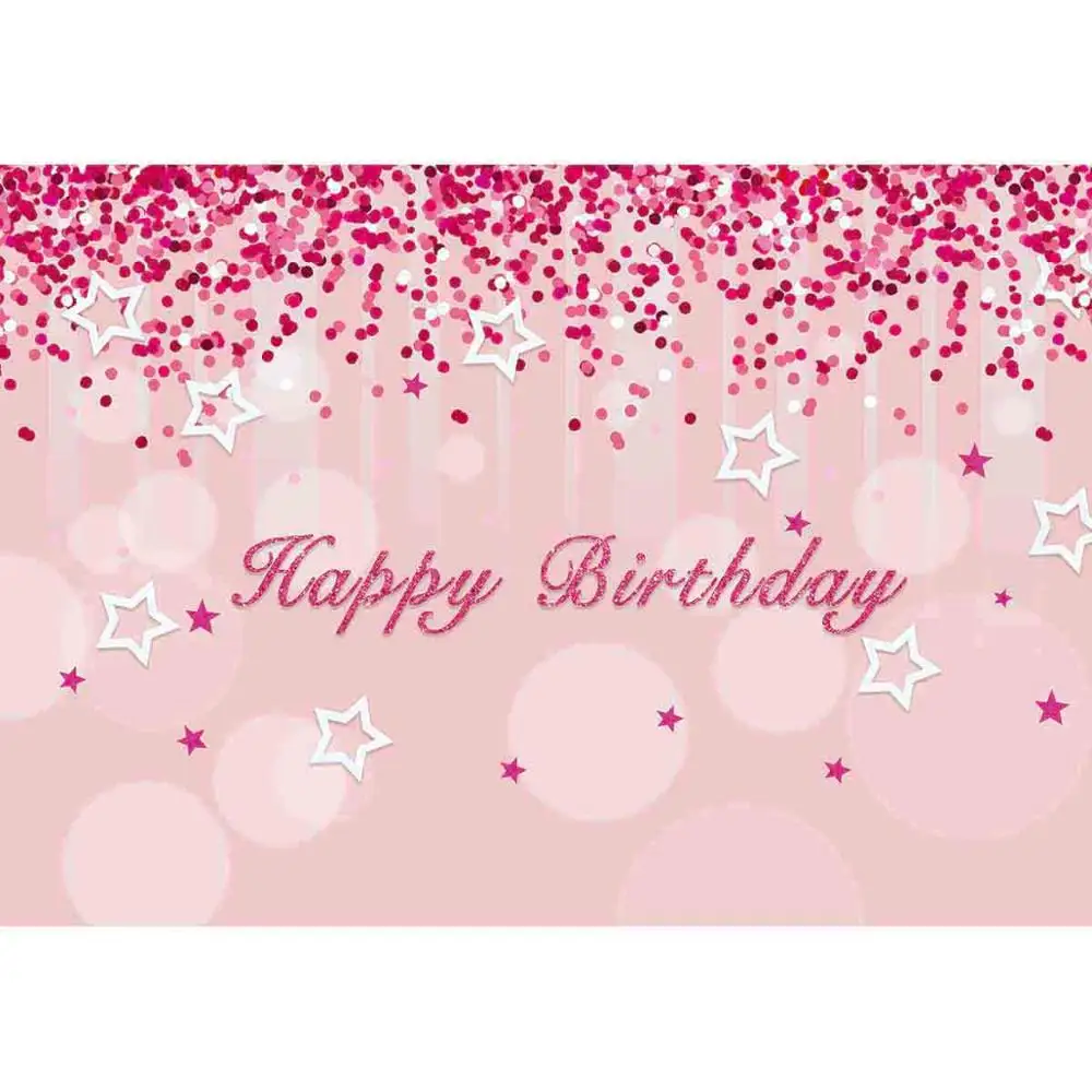 Фон для фотосъемки на день рождения Allenjoy розовые синие точки Звезда девушка