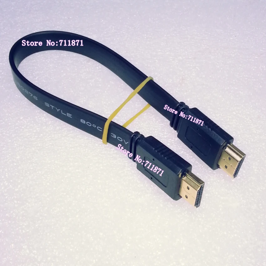 1,4 В высокая скорость папа-папа мягкая лента HDMI кабель Линия HD плеер короткая HDMI линия 30 см Чистая медь плоская HDMI линия шнур провод