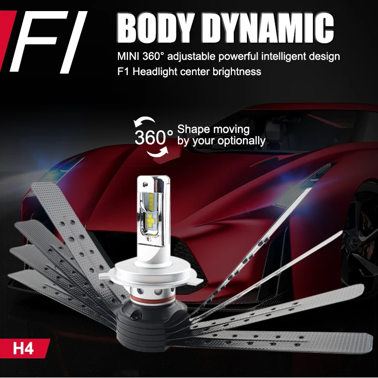 Prelight F1 H4 H7 H13 H11 9004 9005 9006 9007 CSP 4000lm chinese supplier aviation aluminum car headlight Automotive LED bulb | Автомобили