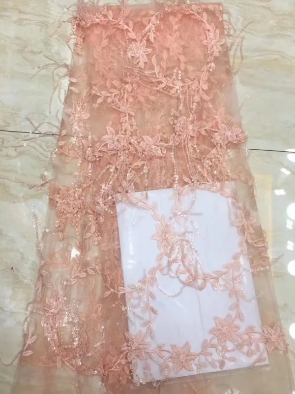Красивая 2019 самая горячая кружевная ткань смешанного цвета с 3d блестками вышивка