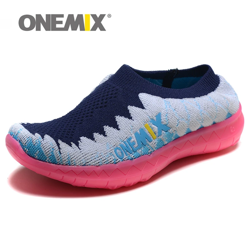 ONEMIX детский Блестящий бальзам кроссовки вязанные воздухопроницаемые сетчатые