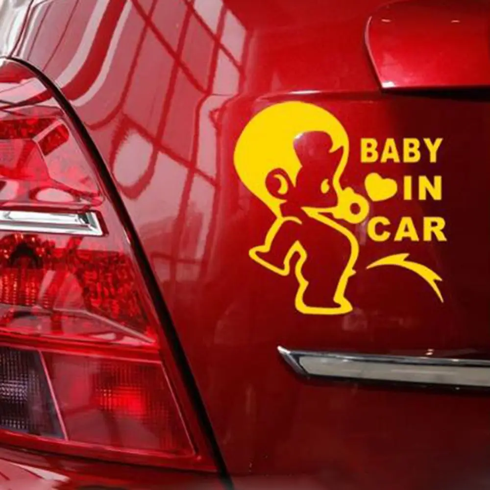 Милый Забавный JDM ребенок мальчики в машине на борту автомобиля стикер для окна