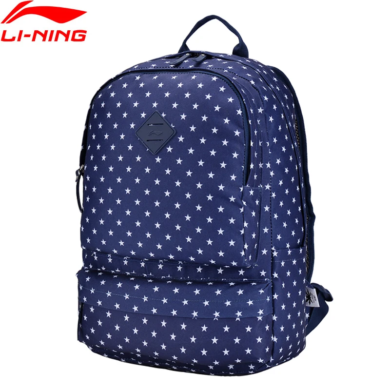 Li-Ning рюкзак унисекс из полиэстера, тренд, классическая спортивная сумка для жизни, Удобный спортивный рюкзак с подкладкой на молнии ABSN078 BBF247