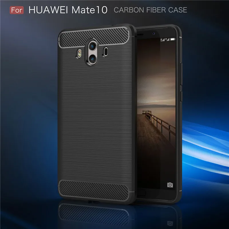 Leanonus сотовый телефон чехол Huawei Коврики 10 Carbon Полный Чехол Прочный защищены