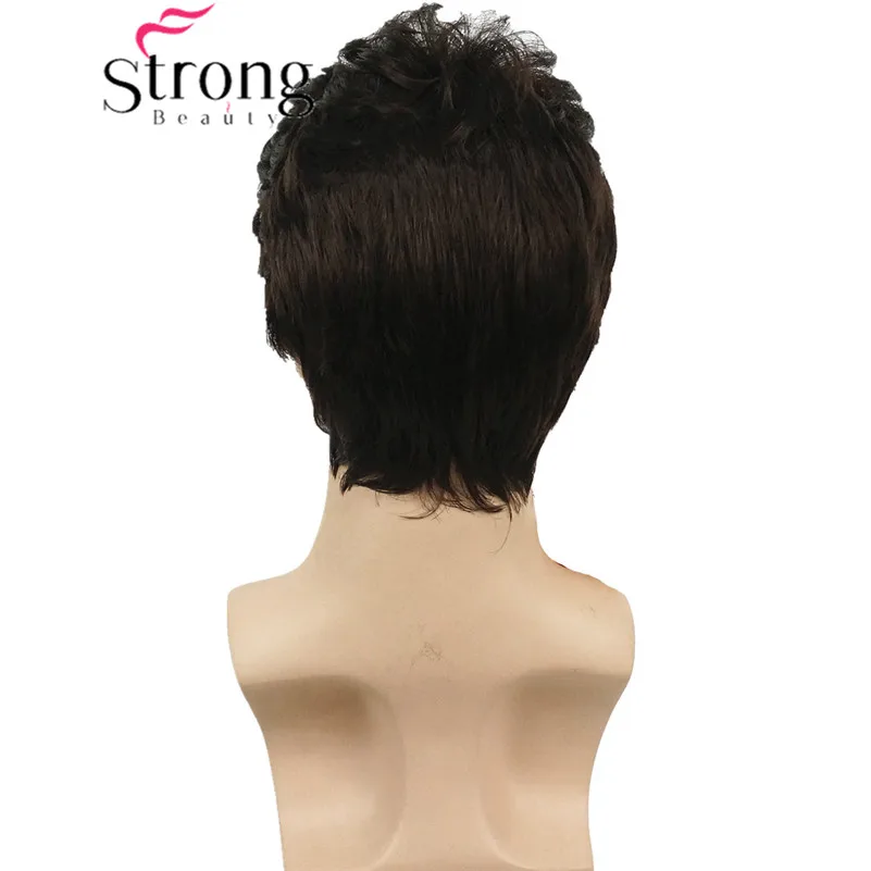 #6 StrongBeauty короткий серебристо-серый парик мужские короткие синтетические волосы парики выбор цвета - Цвет: #6