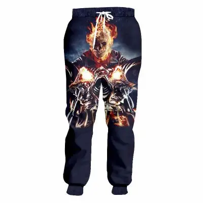 skull pants 03 Большие размеры 4XL 5XL пользовательские джоггеры брюки готический 3D череп дьявола печати Забавные тренировочные брюки для мужчин/wo мужчин хип хоп стиль брюки унисекс - Цвет: skull pants 03