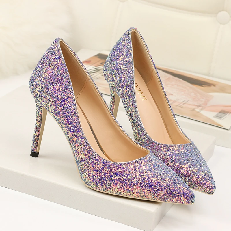 Обувь в Звездном стиле Женские свадебные вечерние туфли лодочки на высоком