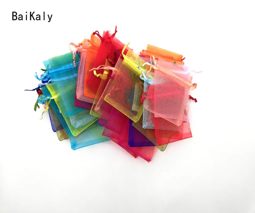 Мешки для ювелирных изделий на шнурке 5x7 7x9 9 9x12 10x15 см мешки из органзы Свадебная