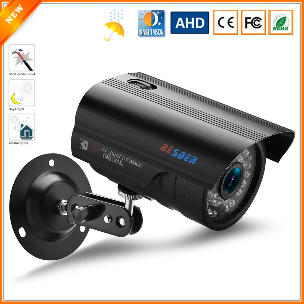 Besder IP67 Водонепроницаемый открытый Камера AHD пуля видеонаблюдения 1080 P ИК-фильтр 36
