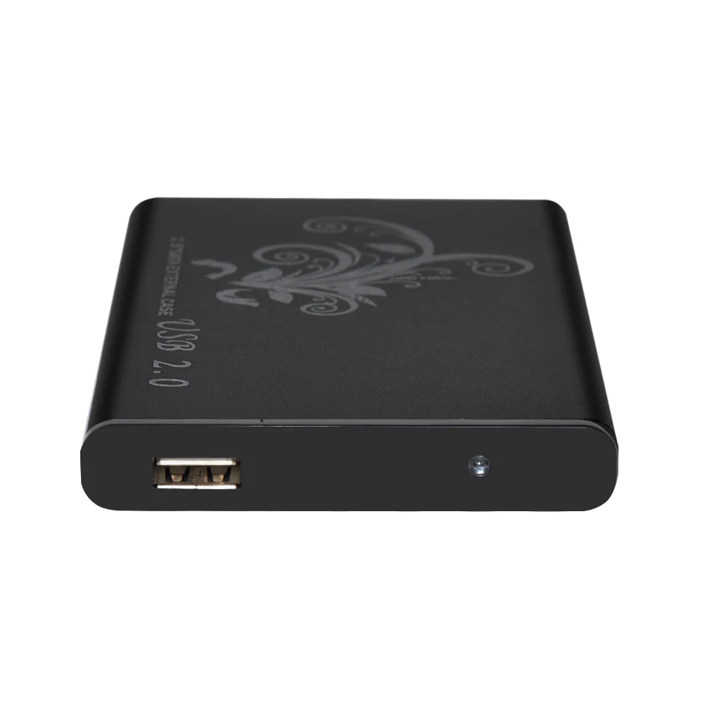 Алюминиевый металлический внешний HDD Caddy 2,5 дюймов SATA Внешний чехол USB 2,0 HDD жесткий диск чехол для ноутбука