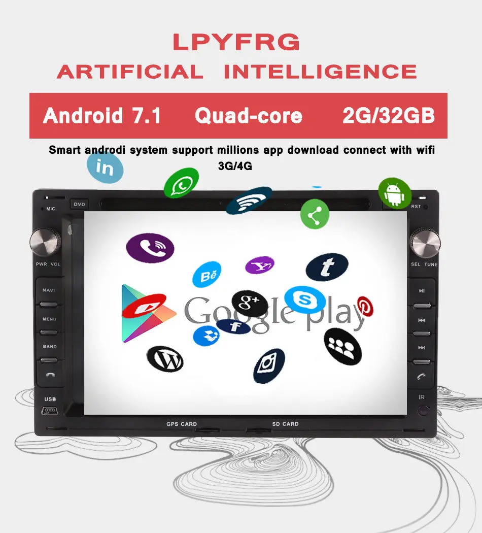 1024*600 2 Гб ОЗУ Android 7 1 автомобильный DVD GPS для VW Glof Bora Passat Mk5 Golf Mk4 Polo сиденье Jetta Bluetooth