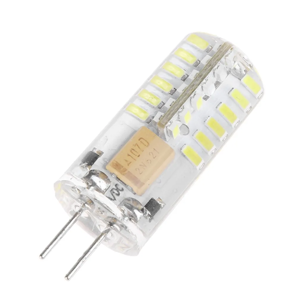 Светодиодный светильник 3 Вт G4 3014SMD лампы силиконовый AC/DC 9 V-24 V 48 светодиодный Замена лампы Главная галогенные светильник для хрустальный светильник s