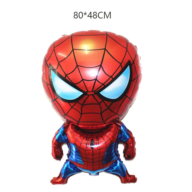 Spider Man 85 шт./лот, Супергерой, Мстители, детские украшения для дня рождения, Железный человек, Человек-паук, гелиевые фольгированные шары, детские игрушки, подарок - Цвет: Spider Man