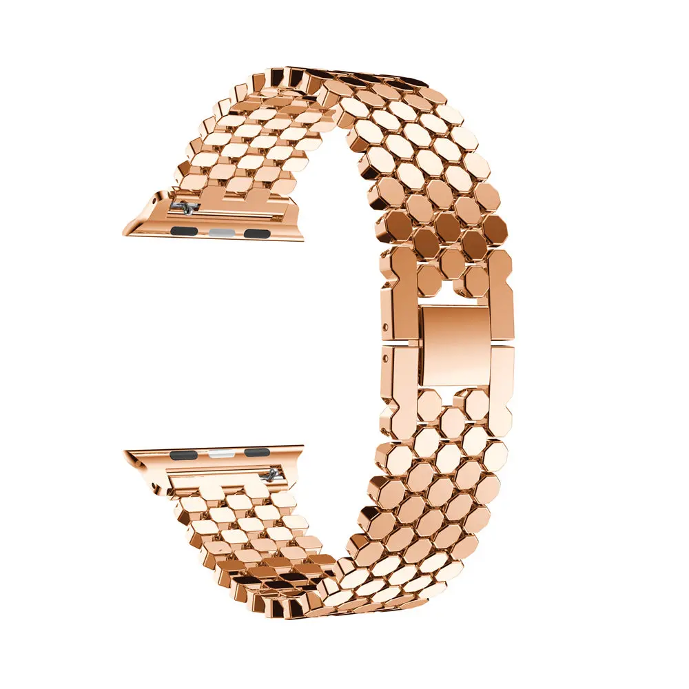 Ремешок из нержавеющей стали для Apple Watch 4 ремешка 44 мм/40 мм ремешок часов серии 3 2 1