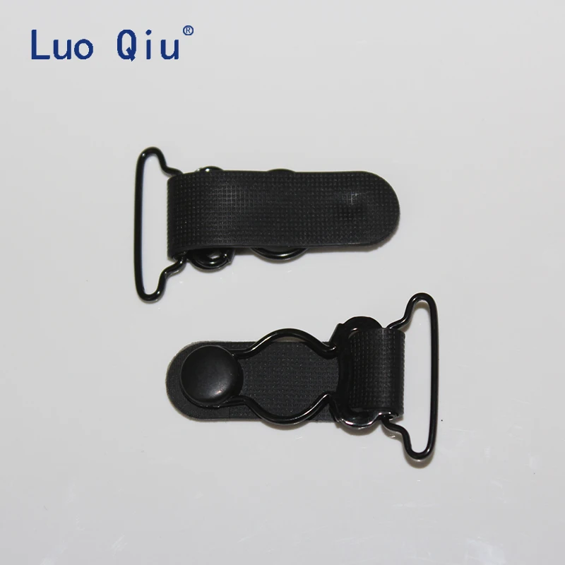 Luo Qiu 500 шт./лот 25 мм Пластиковый черный корсет подвязка для ног Зажим ремня крючки