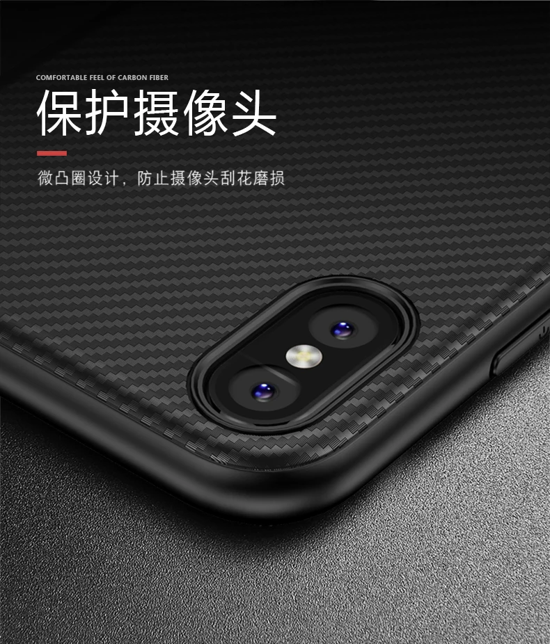 Для iPhone X XS XR Чехол iPaky Silm Coque для iPhone XS Max чехол из углеродного волокна кожаный силикон TPU чехол для iPhone X S Max чехлы