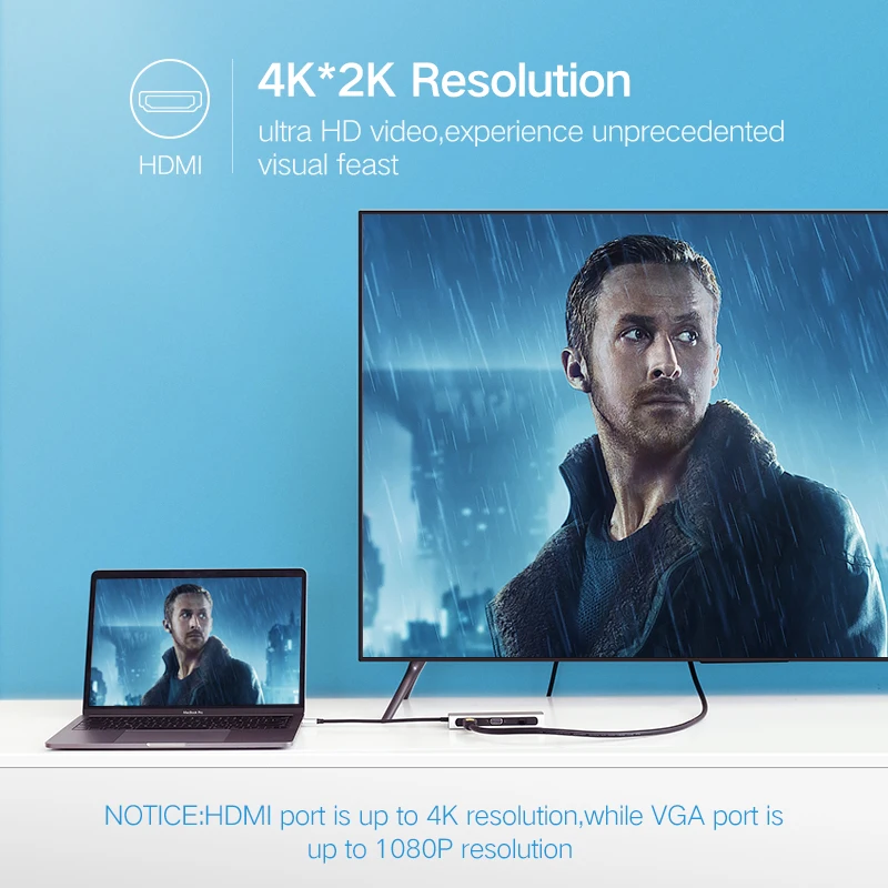 Ugreen usb-хаб USB C к HDMI VGA RJ45 PD Thunderbolt 3 адаптер для MacBook samsung Galaxy S9 huawei P20 Pro type-C USB 3,0 концентратор